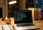 Terminal window showing file navigation commands with organized directory structure.