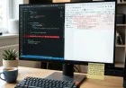 Developer screen showing code with highlighted error, console output, and breakpoint markers.