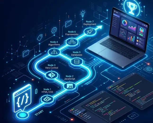 Web development tools for beginners including code editor, browser tools and terminal.